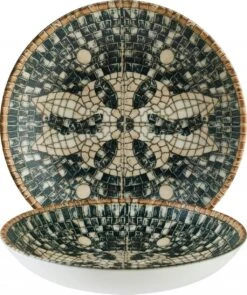 6x Pastateller Geschirr Tief 23cm 100cl Grün Braun Rund Porzellan Bonna Ore Mar Bloom Kantenschutz -Ausgewählte Geschirrgeschäfte 006392ab 1e6b 49ee aa3b 835f97038669