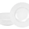 6er Set Pastateller Pasta-Bowl Wellco 30cm Weiß, Rund, Porzellan