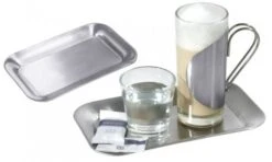 5x Contacto Ovales Serviertablett DAILY. Edelstahl. Gebördelter Rand. Länge: 23 Cm. Breite: 17.5 Cm. Höhe: 1.1 Cm -Ausgewählte Geschirrgeschäfte 0e9d32cb 8b55 4147 8373 c61db5d8746f