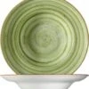 6x Pastateller Geschirr Tief 27cm 45cl Grün Creme Rund Porzellan Bonna Aura Therapy Gourmet Kantenschutz