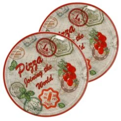 6er Set Pizzateller Charme Red - Rom Rot - 33cm - 04018#ZCHAR -Ausgewählte Geschirrgeschäfte 1229cb03 998a 42ba ae1c e57763a214dc