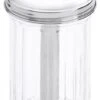 5x Zuckerspender Pressglas Mit Kappe Aus Edelstahl 18/0, (Schraubverschluss), Mit Langem