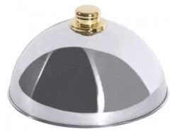 2x Contacto Speiseglocke, Edelstahl, Durchmesser: 25 Cm, Höhe: 13,5 Cm