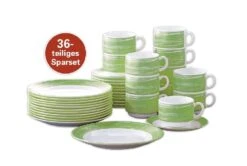 Arcoroc 1 X 36-teiliges SPARSET BRUSH Green/ Grün,