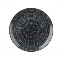 12 X Teller Flach Coup 17cm STUDIO PRINTS HOMESPUN Charcoal Black