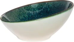 6x Dipschalen Snackteller Schälchen Grün Braun Geschirr Porzellan Rund Bonna Ore Mar Vanta Schale 8cm, 6cl