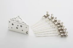 Käsepicker-Set Mouse & Cheese 9-teilig Versilbert