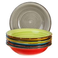 6er Set Essteller Tief Malaga Snaily Bunt