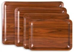 5x Contacto Ovales Tablett. Melaminbeschichtetes 3 Mm-Pressholz. Länge: 26.5 Cm. Breite: 20 Cm. Höhe: 1.5 Cm -Ausgewählte Geschirrgeschäfte 5c21f5bd 623d 40a1 85de 47e6a2546de0