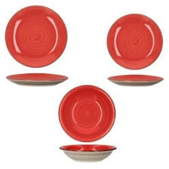 12tlg Tellerset Uni Duo Malaga Grün & Rot Für 4 Personen -Ausgewählte Geschirrgeschäfte 6df33847 542c 43e9 b992 f7ced4a14ee4