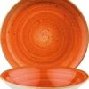 6x Pastateller Geschirr Tief 20cm 50cl Orange Creme Rund Porzellan Bonna Aura Terracotta Gourmet Kantenschutz