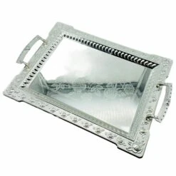 Almina 2-teiliges Teeservierteller Set Verschiedene Größen Silber AL-0962-2-S -Ausgewählte Geschirrgeschäfte 77937fb3 9610 46b8 8264 f1415ff15788