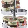 2x Contacto Marmeladen-/ Honig-Etagere, Zwei Ebenen, Edelstahl, Durchmesser Außen: 10 Cm, Gesamthöhe: 14 Cm
