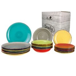 12tlg Tellerset Uni Duo Malaga Grün & Rot Für 4 Personen -Ausgewählte Geschirrgeschäfte 8b86d88f 30a6 4775 89bf a0a7bdc1117b 1