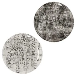 2er Set Pizzateller Napoli Black & White 31cm - 04019#Z70 + 04019#Z69