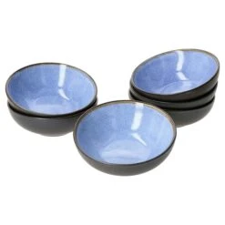 6er Set Snack & Dip Schalen 4cm Reactive Glaze Blue 24321839