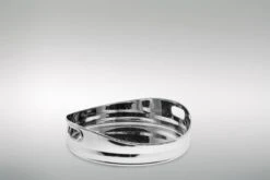 Tablett Mit Griffen Krokomuster H 9,5cm D 36,0cm Edelstahl