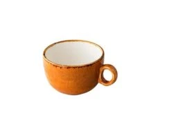 Kaffeetasse Jersey Stapelbar In Orange 350ml, Ohne Untertasse (6 Stück) Von CHEFGASTRO