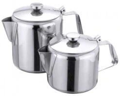 2x Contacto Teekanne. Edelstahl. Volumen: 1.8 L. Durchmesser: 14.5 Cm. Höhe: 15 Cm