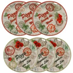 6er Set Pizzateller Charme Red - Rom Rot - 33cm - 04018#ZCHAR -Ausgewählte Geschirrgeschäfte f1d0c03a d7c5 4b4a 81ee 8c8f5915c8a9 2