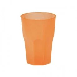 Mehrweg-Cocktailglas Orange-gefrostet 420ml Aus Plastik, 6 Stück - Mank