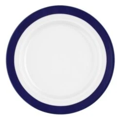 6 X Seltmann Teller Flach 20 Cm, Form: Vitalis, Dekor: 34708 Blaues Band